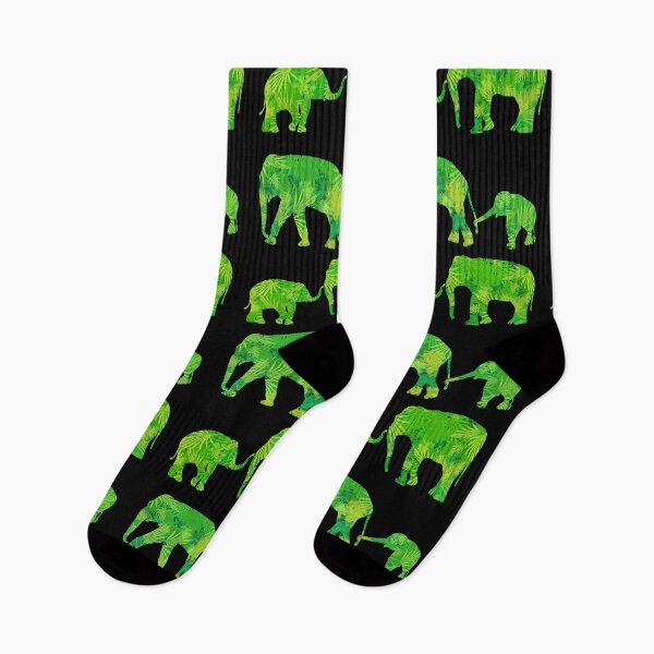 Item preview, Elephant with baby, jungle print  designed and sold by 1DaisyChainLane.