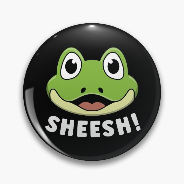 Item preview, Sheeesh, Sheesh The Frog Cute Funny Trending Meme White Text  designed and sold by Shirt Happenz.