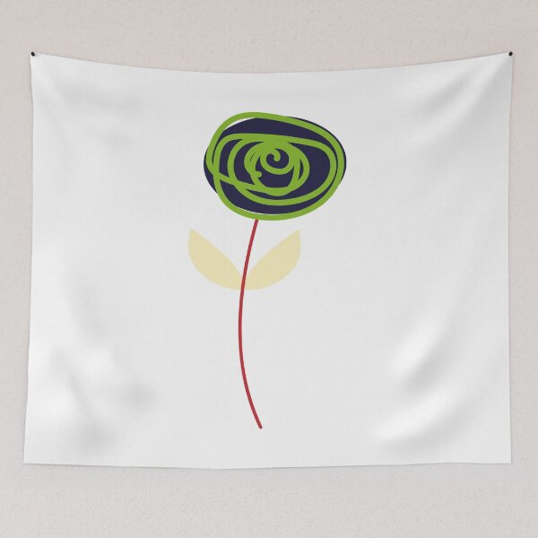 Item preview, Little Rose, right-facing icon, green, black and yellow designed and sold by Susan Marie Williams.