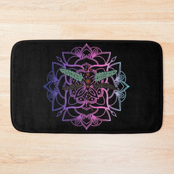 Item preview, On dragonfly On mandala  designed and sold by eyoginminimal.