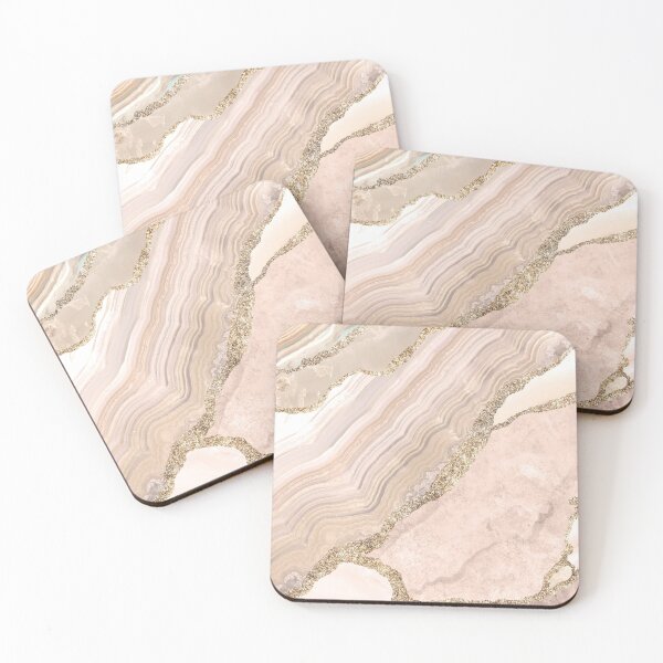 Item preview, Shades Of Ivory & Gold Glitter Geode Agate Slice designed and sold by Lucky-Town-Art.