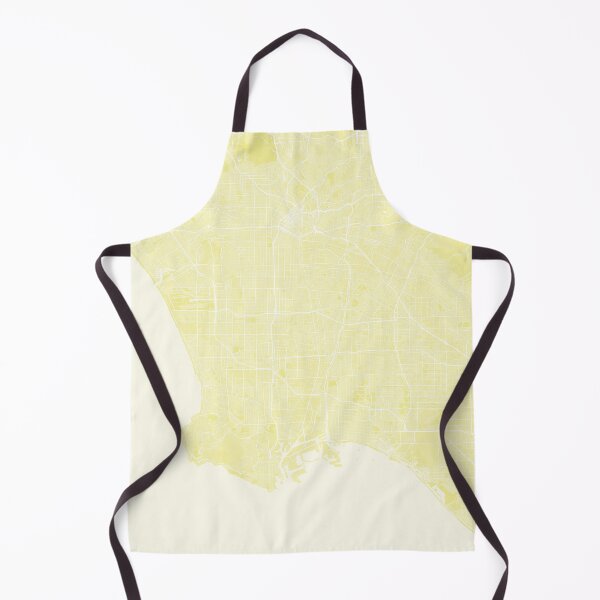 Item preview, Los Angeles minimalistic map monochrome pastel yellow designed and sold by softlycarol.