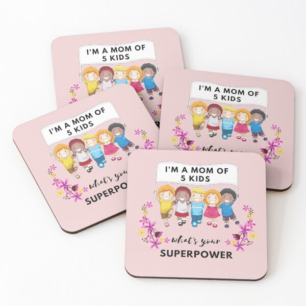 Item preview, Mom of 4 Shirt,Funny shirt mom, I'm a mom of 5 kids what's your superpower Edit designed and sold by lhousshop.