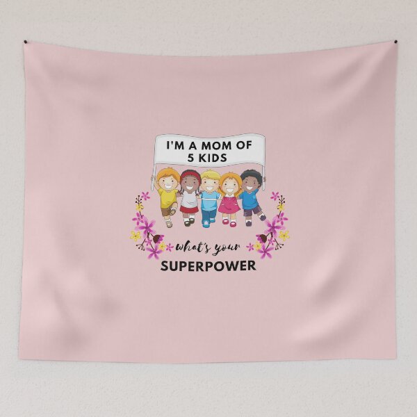Item preview, Mom of 4 Shirt,Funny shirt mom, I'm a mom of 5 kids what's your superpower Edit designed and sold by lhousshop.