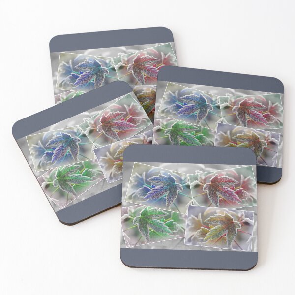 Item preview, Frosted Maple Leaves in Pop Art Colours designed and sold by JMcCombie.