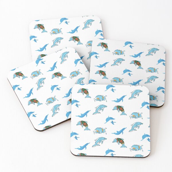 Item preview, Cartoon Dolphin Sticker Pack designed and sold by Wildlife Apparels Inc..