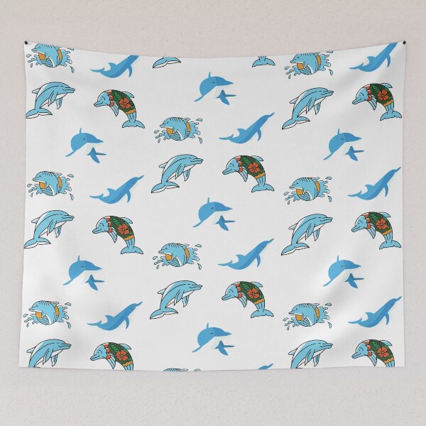 Item preview, Cartoon Dolphin Sticker Pack designed and sold by Wildlife Apparels Inc..