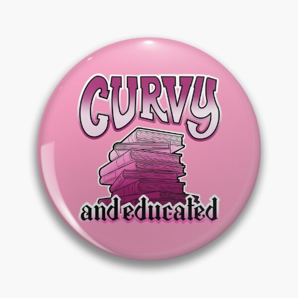 Item preview, Curvy and educated, stack of books pink designed and sold by weilertsen.