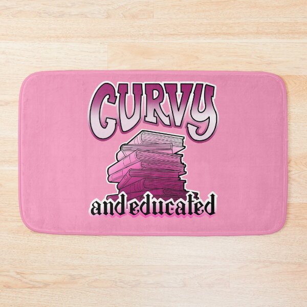 Item preview, Curvy and educated, stack of books pink designed and sold by weilertsen.