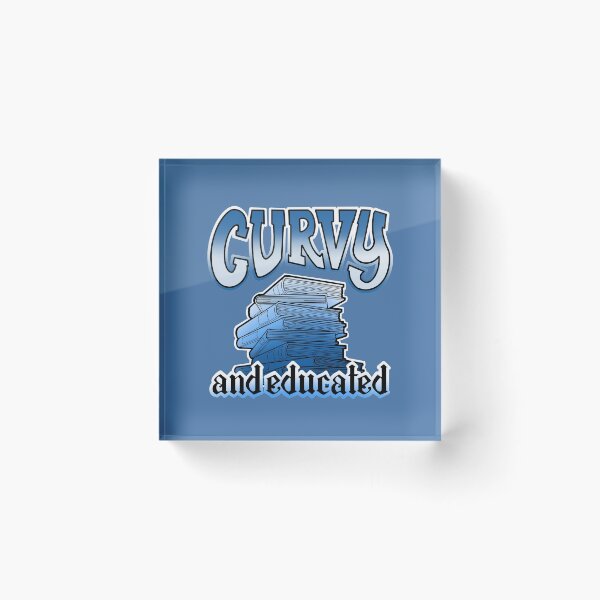 Item preview, Curvy and educated, stack of books blue designed and sold by weilertsen.