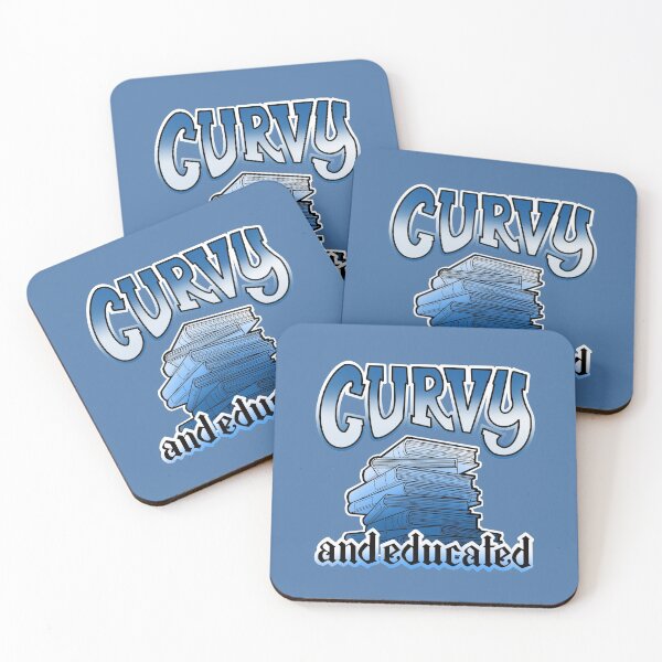 Item preview, Curvy and educated, stack of books blue designed and sold by weilertsen.