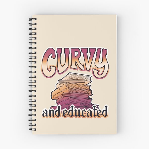 Item preview, Curvy and educated, stack of books vintage maroon colors designed and sold by weilertsen.