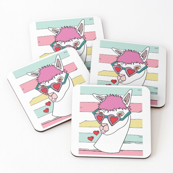 Item preview, Lama Alpaka Falls In Love With Hearts designed and sold by flofin.