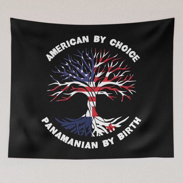 Item preview, Panamanian By Birth American By Choice, Half Panamanian Half American Flag, Panamanian Roots Tree designed and sold by ArtsyloShop.