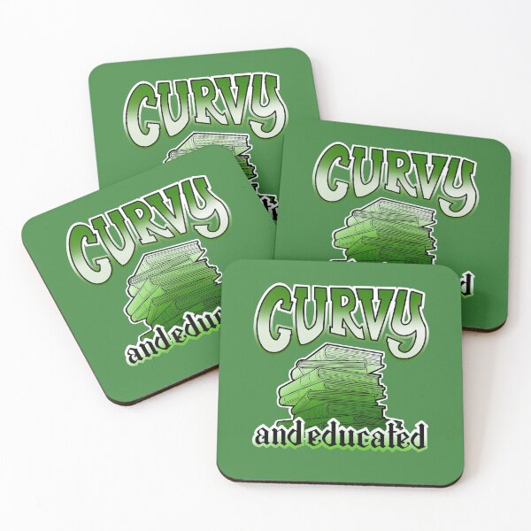 Item preview, Curvy and educated, books on the shelf,  green designed and sold by weilertsen.
