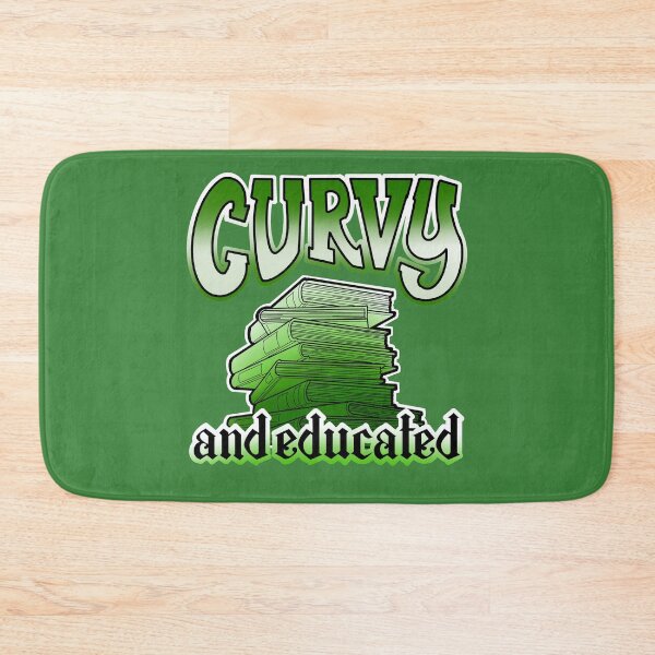 Item preview, Curvy and educated, books on the shelf,  green designed and sold by weilertsen.