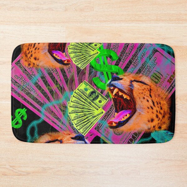 Item preview, Money Chomp (Neon Fluorescent Cheetah Cash) designed and sold by Discordant Dreams Art.
