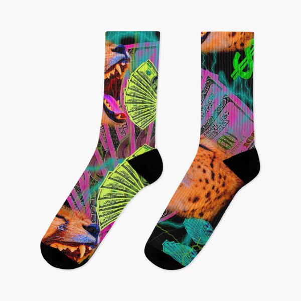 Item preview, Money Chomp (Neon Fluorescent Cheetah Cash) designed and sold by Discordant Dreams Art.