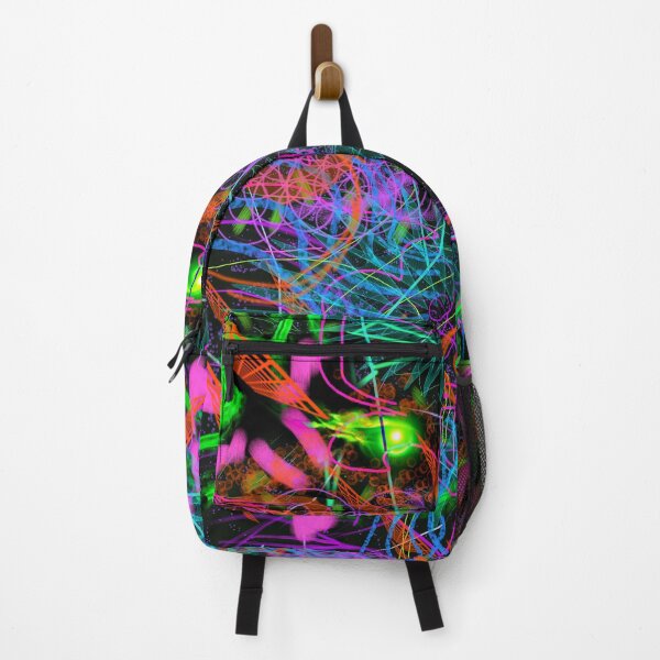 Item preview, Quantobit's Exhalation (Neon Digital Psychedelic Abstract Expressionism) designed and sold by Discordant Dreams Art.