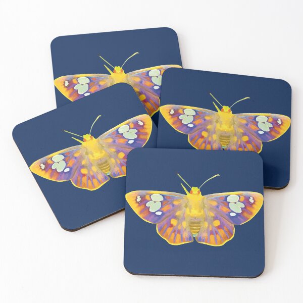 Item preview, Colourful Butterfly (Yellow Dark Background) designed and sold by Jelly Bear.