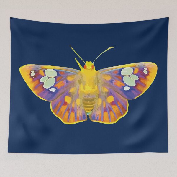 Item preview, Colourful Butterfly (Yellow Dark Background) designed and sold by Jelly Bear.