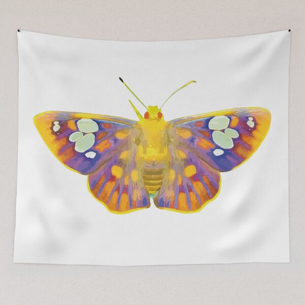 Item preview, Colourful Butterfly (Yellow Light Background) designed and sold by Jelly Bear.