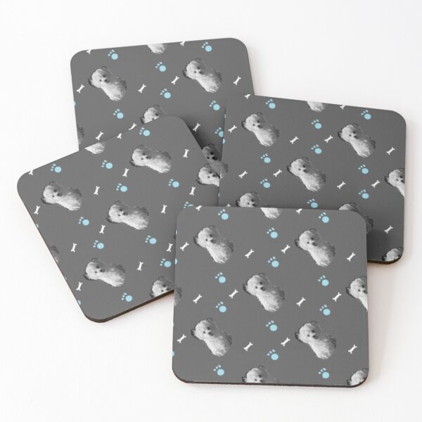 Item preview, Dog pattern on gray designed and sold by tetibright.