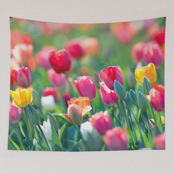 Item preview, Beautiful vibrant wild tulip field designed and sold by CyaniRose.