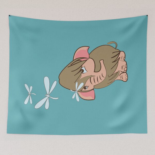 Item preview, Baby Mammoth playing with dragonflies designed and sold by belettelepink.