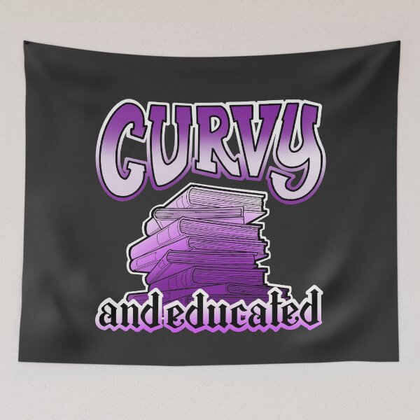 Item preview,  Curvy and educated, stack of books purple designed and sold by weilertsen.