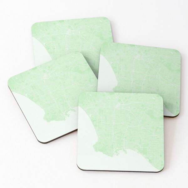 Item preview, Los Angeles minimalistic map monochrome pastel green designed and sold by softlycarol.