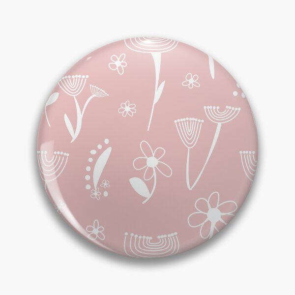 Item preview, Hand drawn wild flower seamless pattern - blush pastel pink and white.  Caroline Laursen original designed and sold by Caroline Laursen.
