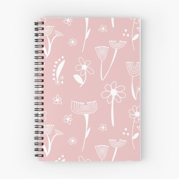 Item preview, Hand drawn wild flower seamless pattern - blush pastel pink and white.  Caroline Laursen original designed and sold by Caroline Laursen.