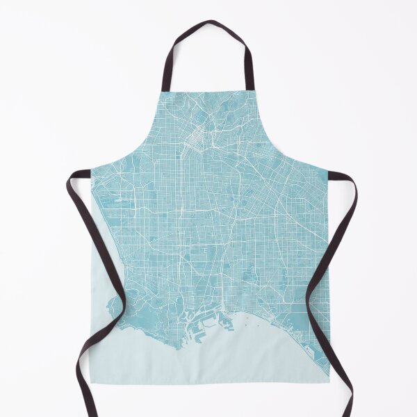 Item preview, Los Angeles minimalistic map monochrome pastel blue designed and sold by softlycarol.