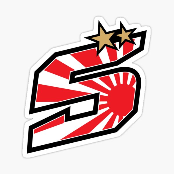 Johann Zarco Number 5 Rising Sun Sticker