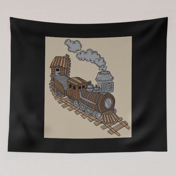 Item preview, Train Retro Railway Locomotive designed and sold by flofin.