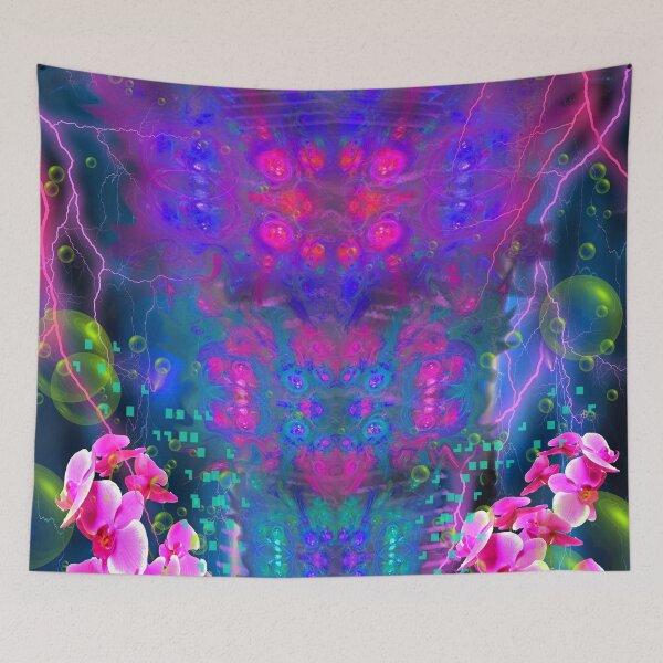 Item preview, Witch Passion Brew (Visionary Flowers Fractals Creepy Dark Purple Art) designed and sold by Discordant Dreams Art.