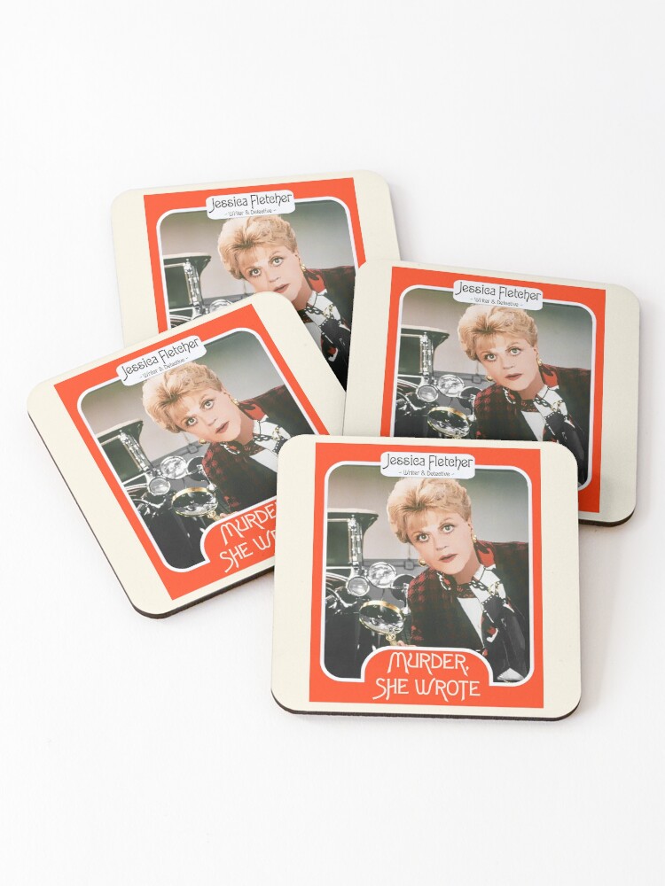 Jessica Fletcher Trading Card ))(( Murder She Wrote Fan Art Coasters (Set  of 4) for Sale by acquiesce13