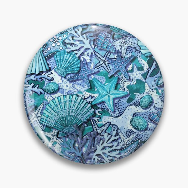 Item preview, Starfish and seashells on coral reef designed and sold by MagentaRose.
