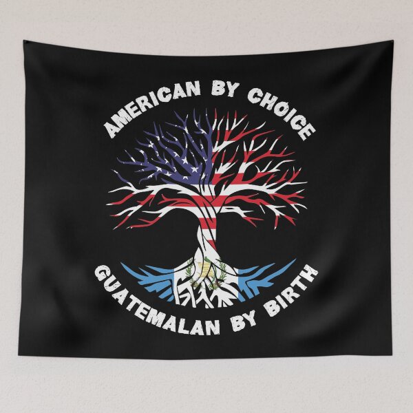 Item preview, Guatemalan By Birth American By Choice, Half Guatemalan Half American Flag, Guatemalan Roots Tree designed and sold by ArtsyloShop.