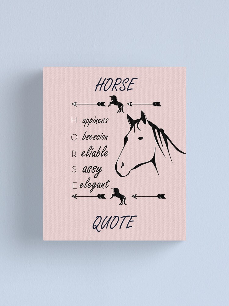 Impression Sur Toile Citation D Equitation Citation De Cheval Equitation Pulls Molletonnes De Citation De Cheval Beau Cadeau Pour Un Ami Par Phopic Redbubble