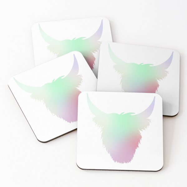 Item preview, Highland cow neon colors | animal illustration art | designed and sold by Rinse van Ham.