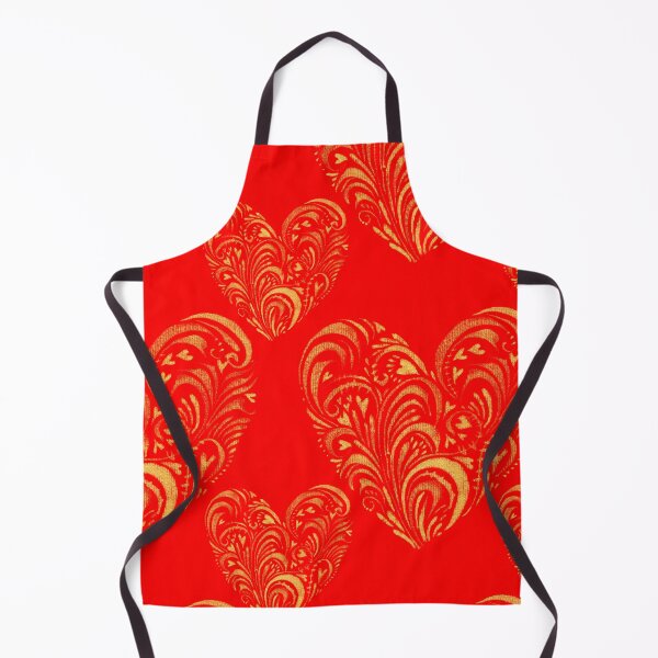 Item preview, Golden-red heart -seamless pattern designed and sold by Olga Vialkova.