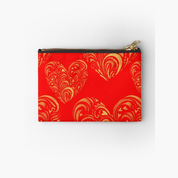 Item preview, Golden-red heart -seamless pattern designed and sold by Olga Vialkova.