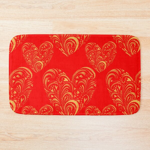 Item preview, Golden-red heart -seamless pattern designed and sold by Olga Vialkova.
