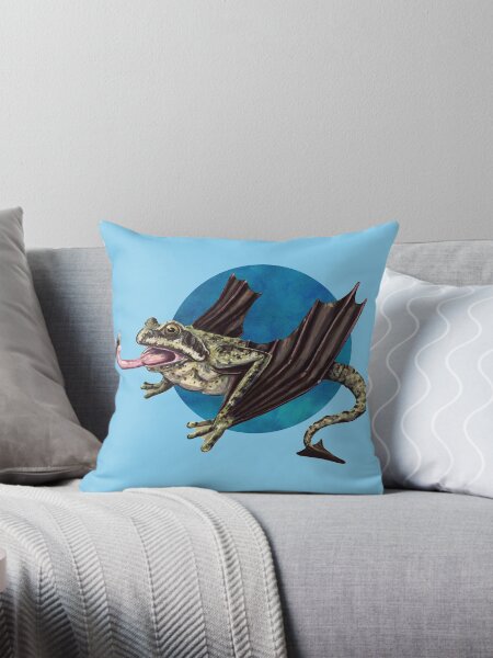 Item preview, llamhigyn y dwr (Welsh mythology evil frog) in blue designed and sold by CharlieCreature.