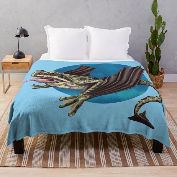 Item preview, llamhigyn y dwr (Welsh mythology evil frog) in blue designed and sold by CharlieCreature.