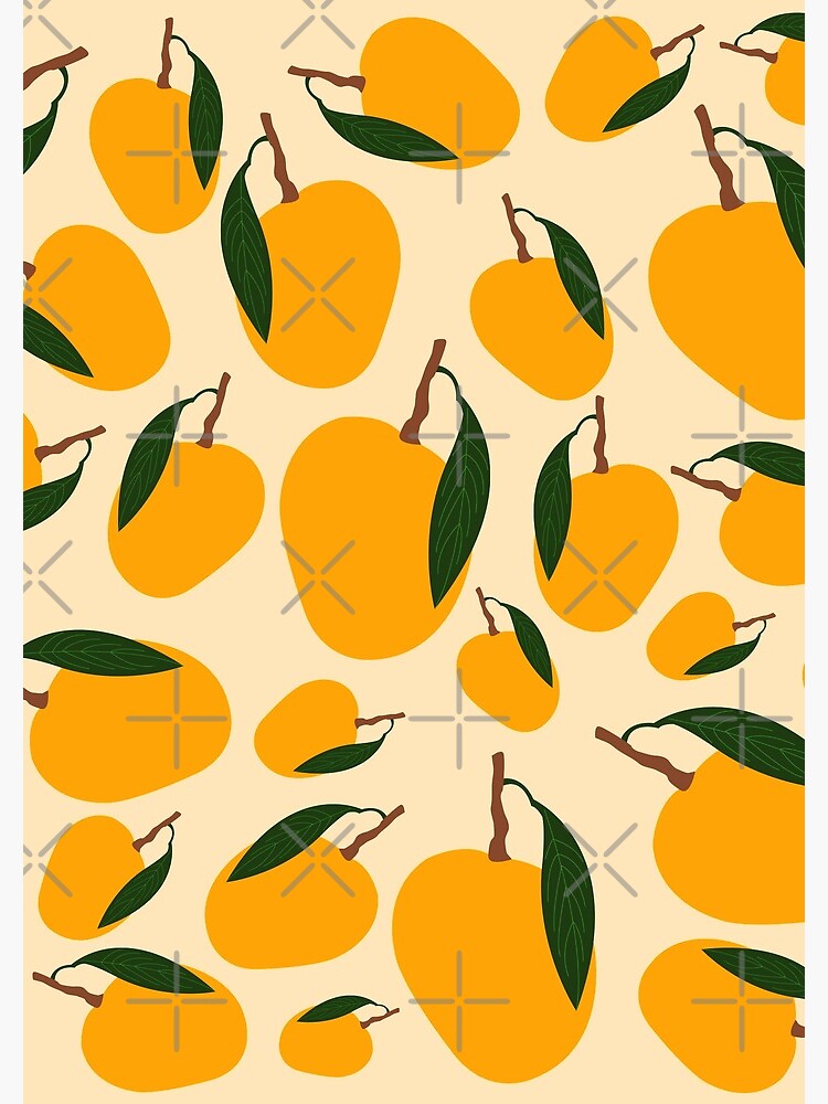 Thumbnail 3 of 3, Journal, Mango Summer Fruit Pattern designed and sold by idovedesign.