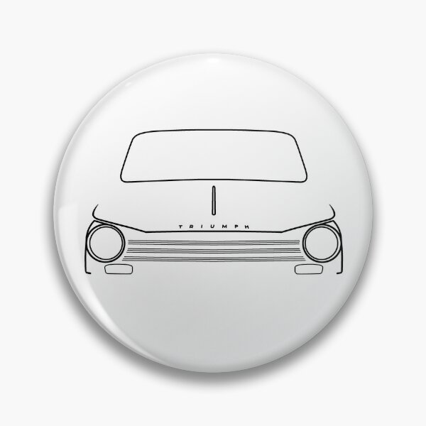 Item preview, Triumph Herald 13/60 classic 1960s British car black outline graphic designed and sold by soitwouldseem.