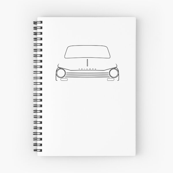 Item preview, Triumph Herald 13/60 classic 1960s British car black outline graphic designed and sold by soitwouldseem.